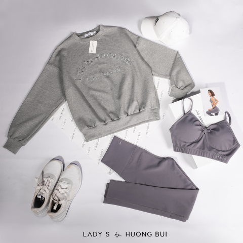 Set Gray Mix Cozy- Sport Bra & Workout Legging 