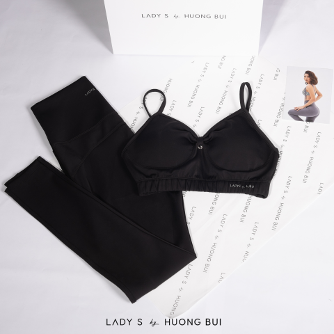 Set Black Sport Bra & Workout Legging 